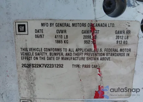 2001 Pontiac Firebird from USA, damaged, VIN 2G2FS22K712100423